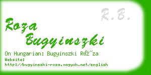 roza bugyinszki business card